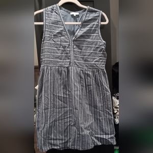 Max Studio Sleeveless Demin White Detail Dress XS